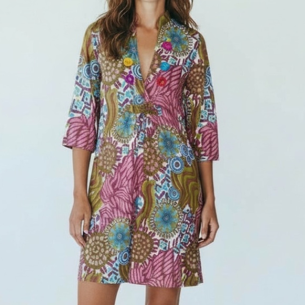 NWT Colorful Patterned Women's Boutique Dress